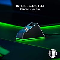 Razer Mouse Dock Chroma - Charging Station mit RGB Beleuchtung für DeathAdder V2 Pro, Viper Ultimate, Basilisk Ultimate, Naga Pro (Magnetische Maus-Ladestation, rutschfest) Schwarz – Ansicht 4