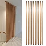 Poste divisor de habitación de madera, columna de partición de suelo a techo para sala de estar, baño, balcón, escalera y decoración de entrada, 10 unidades de 9 pies de altura