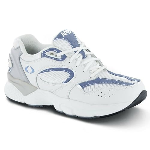 Apex Women's Walking Shoes Light Blue Diabetic Athletic Shoes Plantar Fasciitis, and Heel Pain Relief Extended Widths