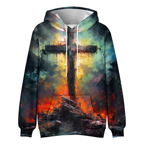 GOFULY Men'S Fashion Hoodies & Sweatshirts Casual Fall Western Aztec Print Graphic Hoodies Long Sleeve Pullover Hoodies3