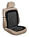 ALLBrand Natural Wooden Bead Car Seat Cushion - Comfortable Massaging Cushion for Office and Travel (Bamboo-Black)