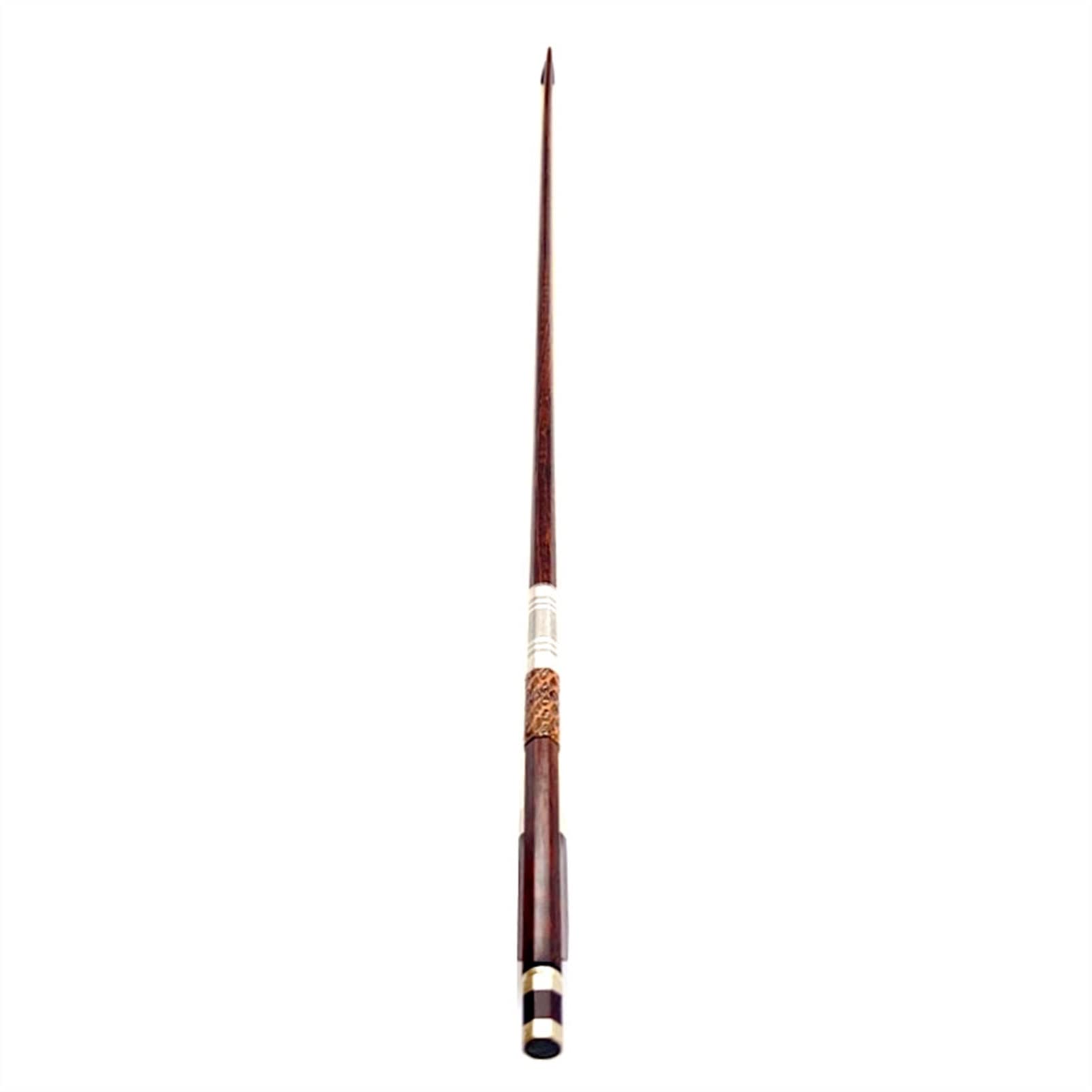 TSTS 1pcs Snakewood Letterwood Viola Bow Siberia White Horsehair Horsetail Letterwood Rana Fiocco Professionale Violino