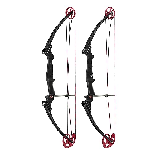Genesis Archery Original Adjustable Preassembled Lightweight Durable Right-Handed Compound Bow for Beginners and Experts, Black (2 Pack)