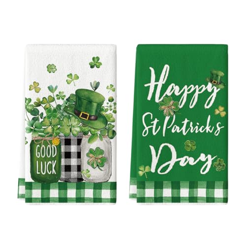 Artoidmodebuffaloplaidshamrockhatstpatricksdaykitchentowelsdishtowels18x26inchfarmhousespringdecorationhandtowelssetof2 Urban Country Home Decor Artoid mode buffalo plaid shamrock hat st patricks day kitchen towels dish towels 18×26 inch farmhouse spring decoration hand towels set of 2 urban country home decor