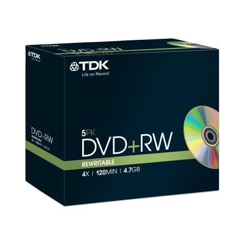 TDK 4.7GB DVD+RW Discs Pack of 5 Cover