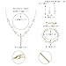EVER FAITH Wedding Jewelry Set for Bride Bridesmaid, Gold-Plated-Brass Teardrop Cubic Zirconia Leaf Vine Bridal Prom Necklace Dangle Earrings Bracelet Sets for Women