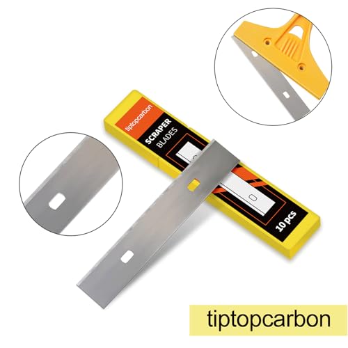 Image of 4 inch Scraper Blades 60 pcs Replacement Stainless Steel Razor Blade for Scraper to Remove Wallpaper Adhesive Vinyls (Pack of 2)
