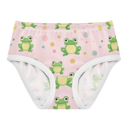 Wusikd Green Frogs Girls' Underwear Cotton Cute Girls Briefs Soft Toddler Underwear 2T