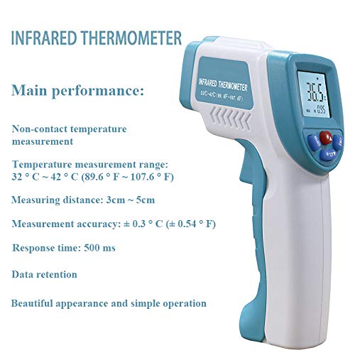 Infrared Thermometer,Non-Contact Infrared Forehead Digital Thermometer IR Infrared Thermometer Ear Forehead Fast Measure Large Screen Display for Baby/Adult - Thumbnail 4