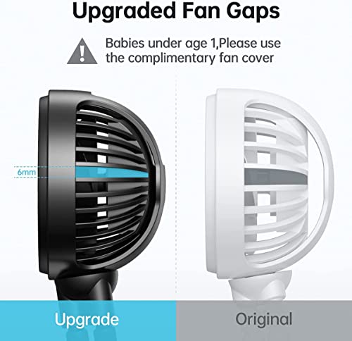 Mini ventilador de carrinho para bebê, ventilador portátil pequeno recarregável e portátil, ventilad