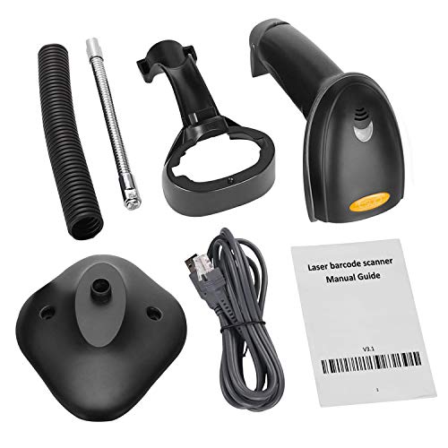 Esup Barcode Scanner with Stand USB Barcode Scanner Wired Handheld Laser Barcode Reader with Adjustable Stand (USB Barcode Scanner with Stand) - Thumbnail 6