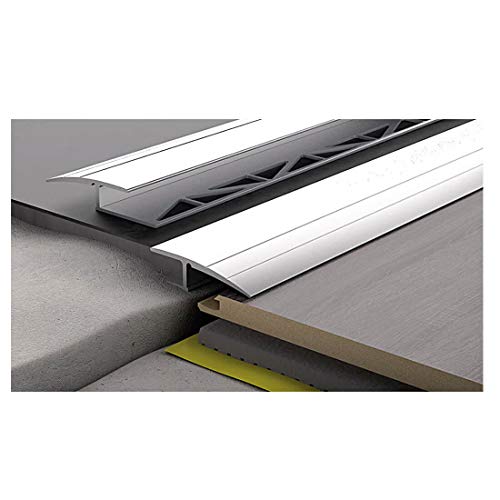 Aluminium Fit Floor Transition - Z Curved Edge 1M Threshold Zet O Profile TMW Profiles (Profil Z Silver)