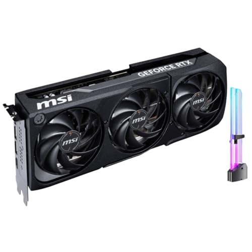 msi GeForce RTX 5070 Ti Shadow 3X OC Graphics Card, 16GB GDDR7, 28 Gbps, 256-bit, 1406 AI Tops, DLSS 4, AI Content Creation, Local LLM Inference, DP 2.1b x3, HDMI 2.1b, with GPU Holder
