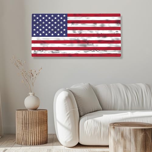 CornholeAce USA Flag - Premium Wood American Flag Wall Art