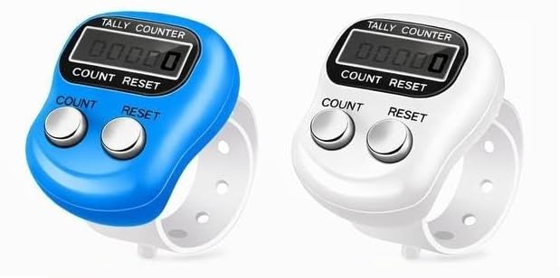 Image of 2 PCS Digital Finger Counter Electronic Hand Tally Counter with Adjustable Strap, LCD Display & Reset Button | Portable Japa Counter for Chanting, Meditation, Prayer, Sports, Golf & Score Tracking