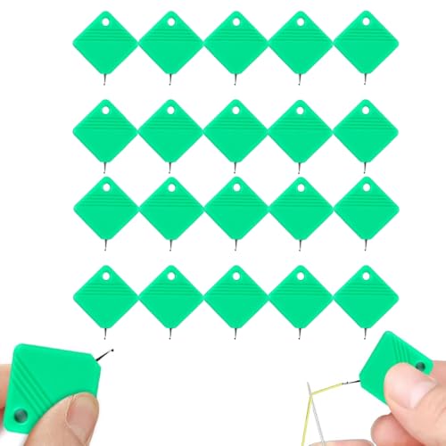 Image of Automatic Needle Threaders for Hand Sewing, 2025 Upgrade Embroidery Floss, Sewing Machine Needle Threader, Sewing Supplies Tool, Fits All Needle Sizes (20, Green)
