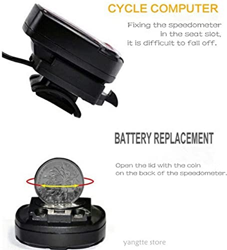 Image of Leosportz Cycle Speed Meter - Wired Speedometer for Bicycles | Easy to Use Universal Cyclocomputers | Cycle Odometer, Speedometer Cycle Tracker Waterproof (Wired Speedometer)