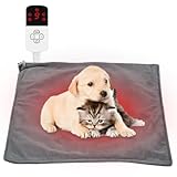 Afenau Heizdecke Katze Hunde, 45x45cm Heizmatte Katze mit 9 Temperaturstufen und...