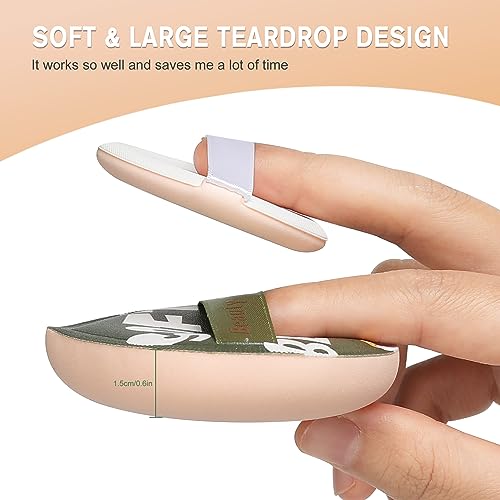 FERYES Large Teardrop Powder Puff for Powder Foundation & Concealer, Makeup Setting - Makeup Puff for Loose Powder Cosmetics, 2 PCS - Image 2