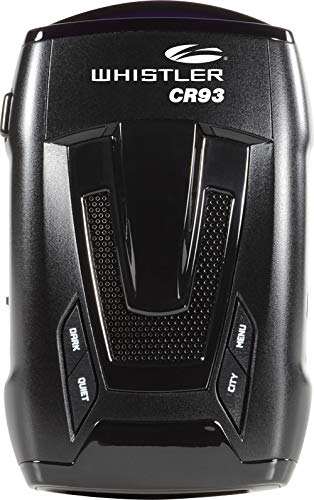 Whistler CR93 High Performance Laser Radar Detector: 360 Degree Protection, Bilingual Voice Alerts, and Internal GPS , Black