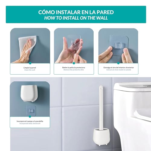 Image of WE 3 x Toilet Brush in TPR and Thermoplastic Rubber, White, Silicone, 36 Alto x 11 ancho x 3,5 Fondo
