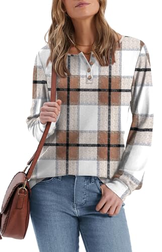 XIEERDUO Thermal Long Sleeve Shirts for Women Henley Fall Womens Tops Dressy Casual Winter Clothes S-3Xl3