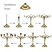 Maiheimoon Metal Candelabra Retro Candlestick Holder for Candlelight Dinner and Table Decoration (5 Arms-Gold-1)