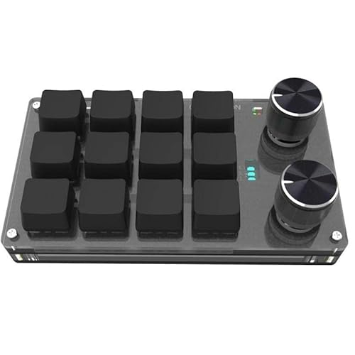 Mini clavier de jeu à 2 boutons RVB 12 touches Bluetooth programmation macro personnalisée clavier de jeu macropad mécanique Hotswap Cover