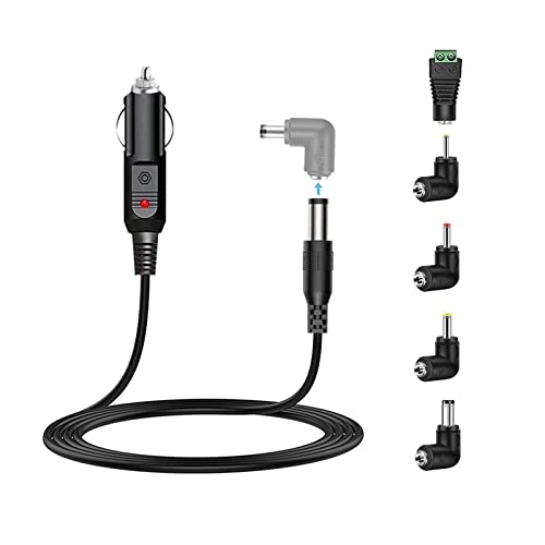 Chargeur de Voiture Universel 12V Allume-Cigare Alimentation connecteur câble pour Lecteur DVD climatisation LED Navigation Satellite télévision caméra...