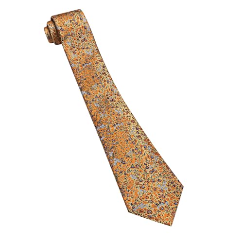 Image of Barry.Wang Floral Ties for Men Flower Necktie with Tie Clip Formal