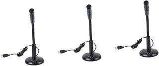 FAVOMOTO USB Microphone 3 pcs omnidirectional microphone computer microphone capacitance desktop Bendable Condenser Microphone for Recording laptop Gaming Mic Webcast Microphone