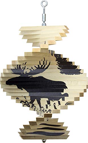 Moose Wood Wind Spinner - Made in USA