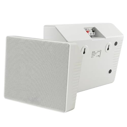 Image of Herdio 4 Inch Wall Mount PA Speakers, 240W Peak Indoor Wall Speakers with 100V/8Ω Dual Mode, Easy Installation for Household or Commercial Restaurant, Office, School Use (Pair, White)