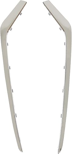 labwork Moldura de barra frontal para parachoques delantero, par de moldura cromada, repuesto para Hyundai Sonata HY1046112 HY1047112 86551C2AA0