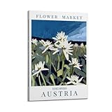 CMHONLY Vintage-Blumen-Poster, Österreich, Edelweiß, 