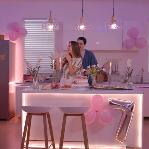 Image of RGB COB LED Strip Light 20ft /6m, DC24V Dimmable Smart App Control Strip Lights, Music Rhythm Synchronization, 16 Million Colors Indoor DIY RGB Led Backlights for TV, PC, Bedroom, Party