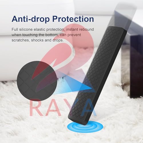 Image of RAYA Silicone TV Remote Cover Compatible with Redmi TV 4k Ultra 43 inch /Xiaomi OLED Series 55 inch /Xiaomi 5A Series 32 /40 /43 inch Remote Protective Case [Remote NOT Included] (Black)