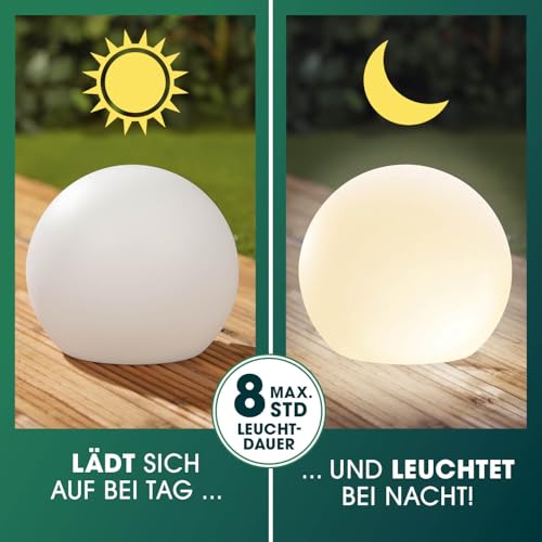 EASYmaxx LED Solarleuchte mit Farbwechsel | Deko Gartenleuchte mit LED Beleuchtung… – Ansicht 2