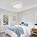 Horisun Minimalist Crystal Chandelier LED Ceiling Light Fixture 4000K Dimmable Flush Mount Ceiling Lamp Square Pendant Lamp for Dining Room, Bathroom, Bedroom, Living Room, Kitchen, Hallway