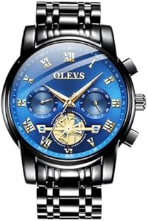 Relógio masculino "mar negro" em aço inoxidável com visor azul 41mm pu