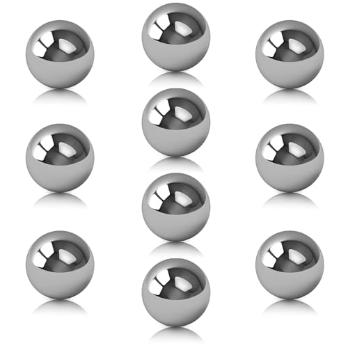 NUWIQ Edelstahl Gartenkugel, 10 Stück Edelstahl Blickball, 15 mm Durchmesser, Gartenkugel, Spiegelpoliert Hohlkugel, Reflektierende Gartenkugel, für Hausgarten Ornament Party Dekoration