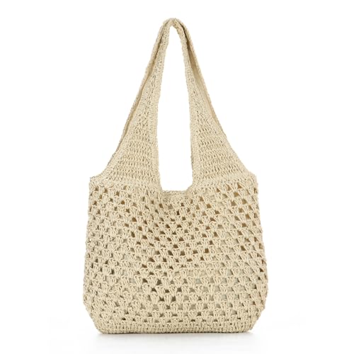 Jywmsc Bolso de Playa Grande de Paja para Mujer Tote de Rafia Tejida a Mano Elegante Bandolera Boho para las Vacaciones de Verano Jywmsc Bolso de Playa Grande de Paja para Mujer Tote de Rafia Tejida a Mano Elegante Bandolera Boho para las Vacaciones de Verano