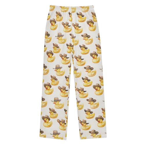 Pajama Pants Soft Lounge Pants with Pockets Cowboy Duck Sleepwear Bottoms 6-14 Years