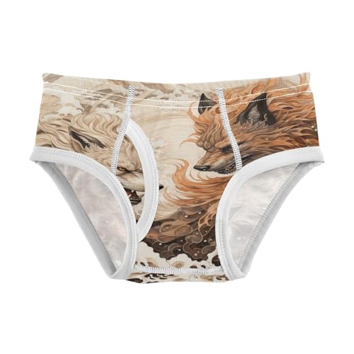 ALAZA Wolf Ocean Wave Boys' Briefs Soft Underwear Available in Sizes 2t-8y
