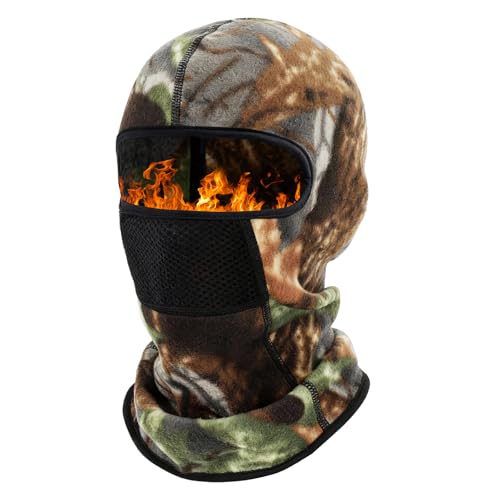TAGVO Pasamontañas Invierno Máscara Esquí Unisexo,Anti Viento Balaclavas Térmica Bufanda de Esquí,Transpirable Camuflaje Máscara Capucha Hombre Pasamontañas de Esquí para Deportes al Aire Snowboard