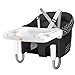 MTWML Hook On High Chair with Tray,Portable Baby High Chair That Attaches to Table,Clip On Fast Table Seat for Babies and Toddlers.Baby Feeding Seat for Dining Tables and Counter(Stripe-Black)