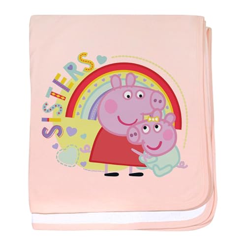 CafePress Peppa Pig: Sisters Baby Blanket, Super Soft Newborn Swaddle