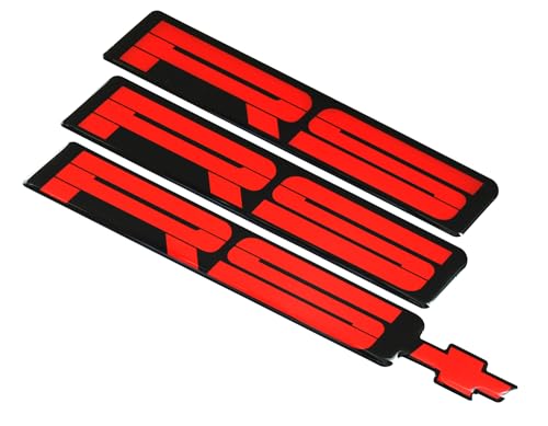Image of Replacement for 82-92 Camaro RS Rocker Panel & Rear Bumper Emblem Set of 9192RSRED (Red)