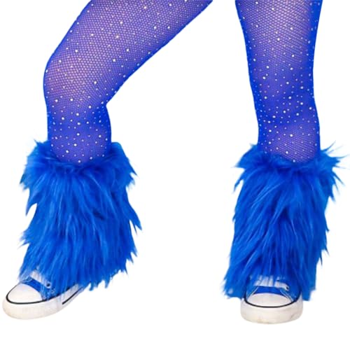MBMSHEGH Kid Girl Faux Fur Leg Warmers Solid Color Soft Cozy Fuzzy Boot Cuff Cover Party Costumes Winter Clothes3