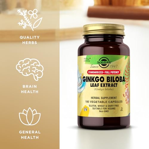 Solgar Ginkgo Biloba Leaf Extract - 180 Vegetable Capsules - Standardized Full Potency (SFP) - Non-GMO, Vegan, Gluten Free, Dairy Free, Kosher - 180 Servings - image 4